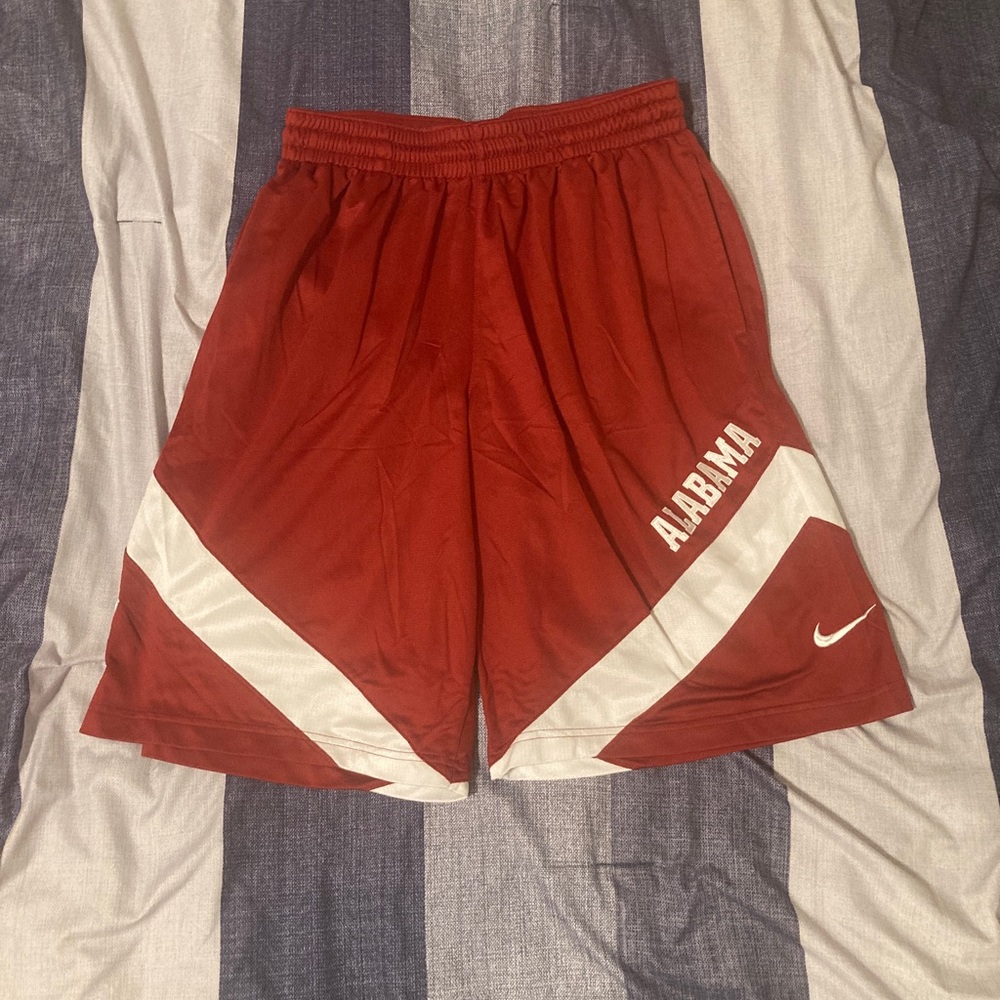 Nike Alabama Crimson Tide Mens Athletic Shorts Sz L Maroon